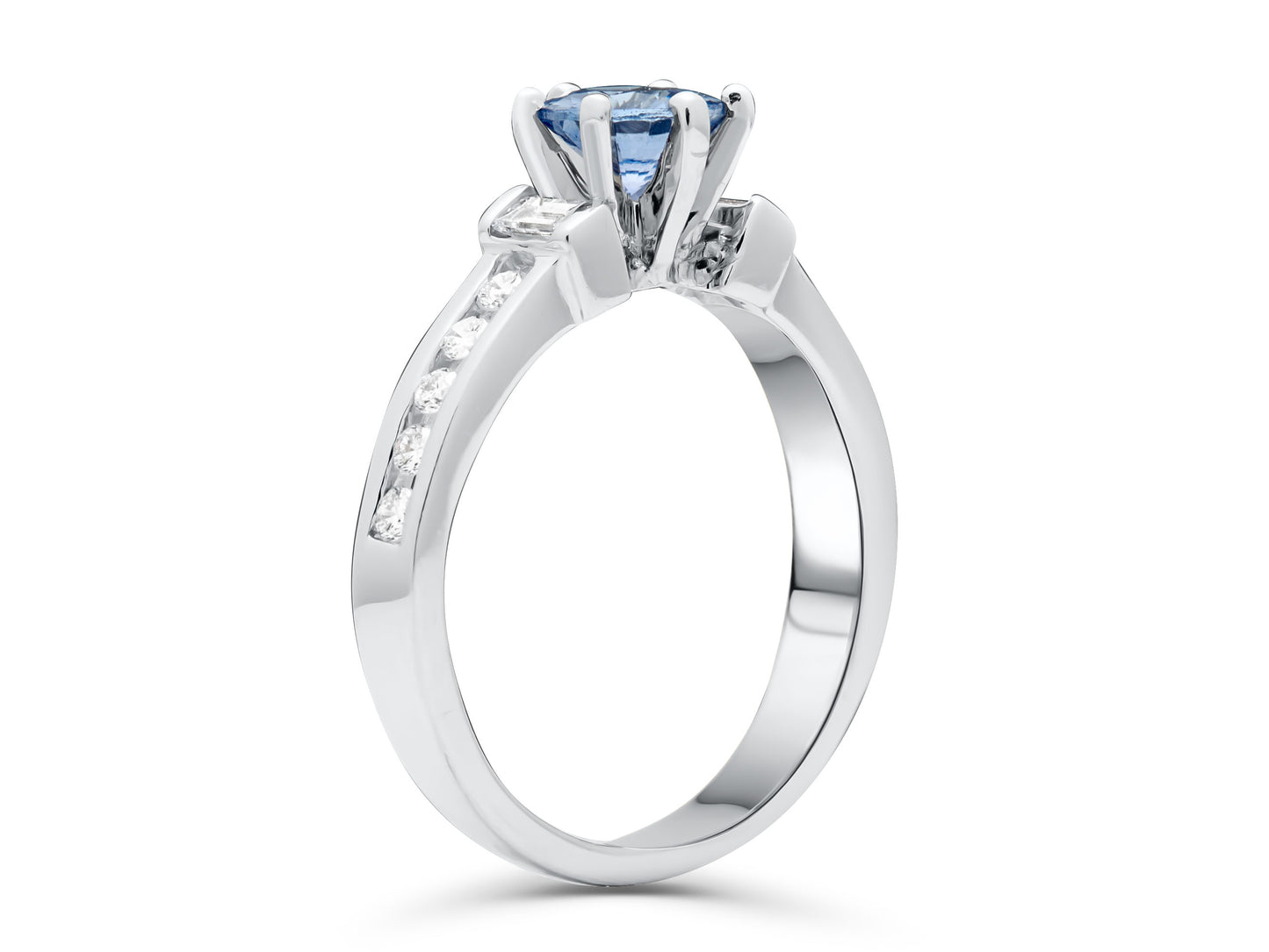 Sapphire White Gold Engagement Ring