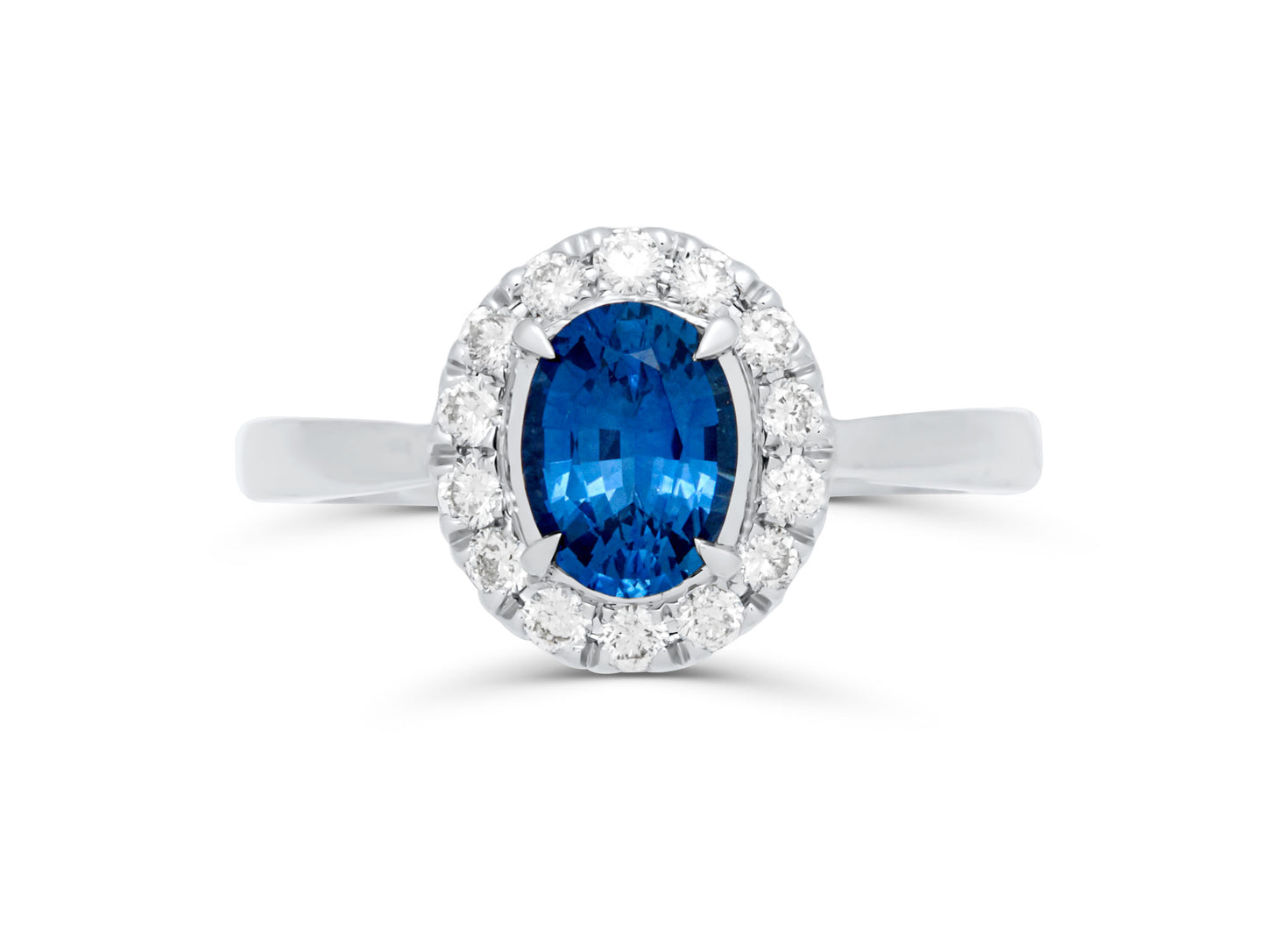 Sapphire Oval Cut Platinum Cocktail Ring