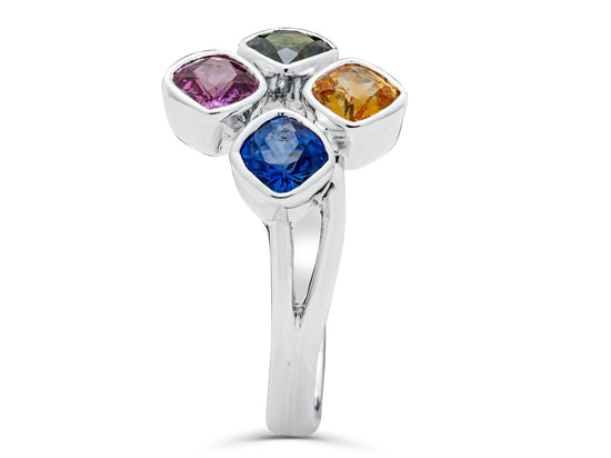 Sapphire 4 Color Ring