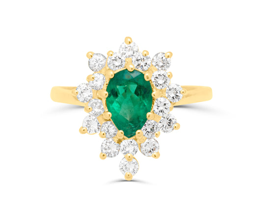 Emerald Pear Cut Royalty Ring (needs diamond weight)