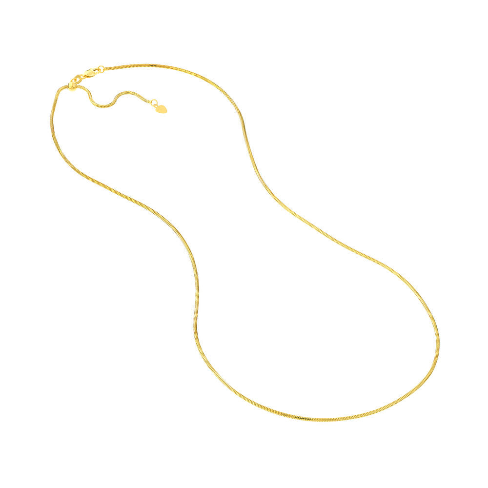 Adjustable Gold Snake Chain with slider